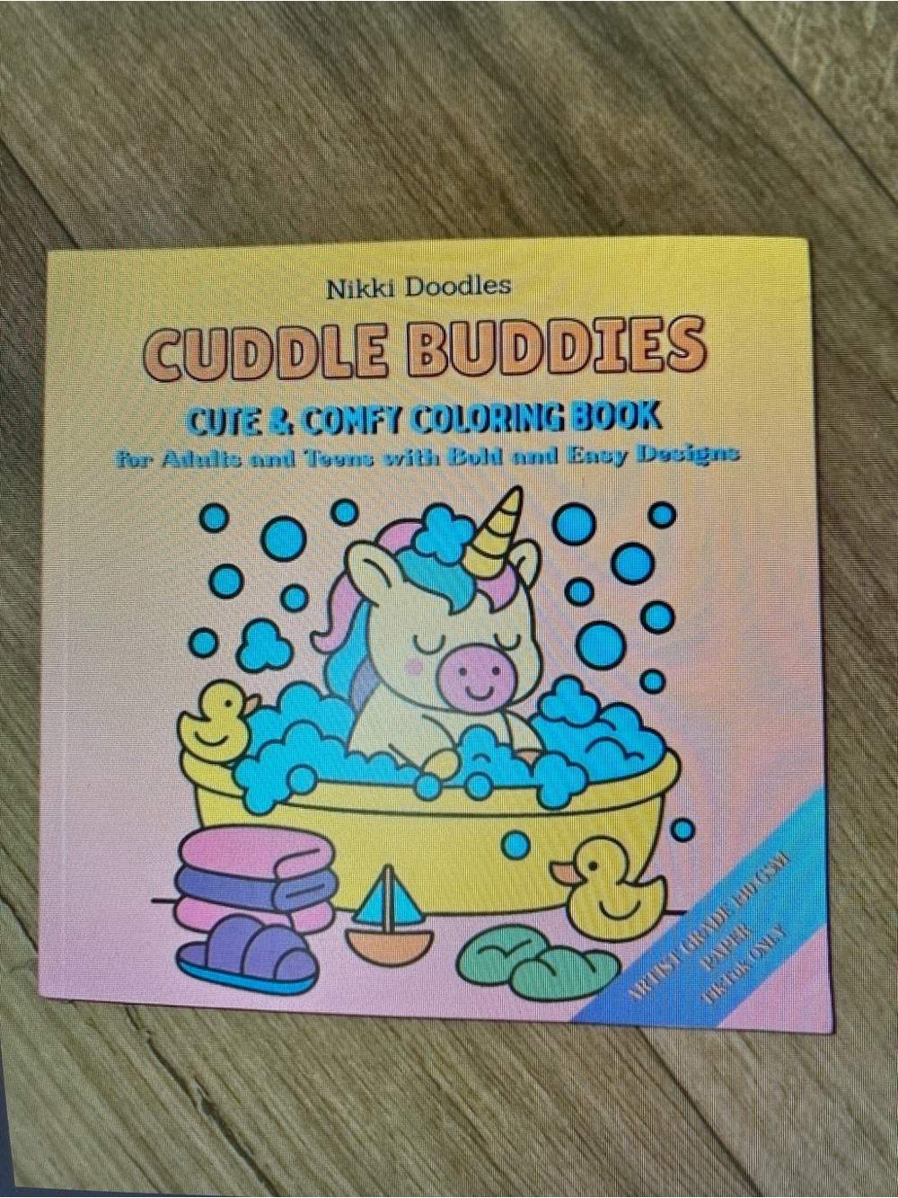 Nikki Doodles Cuddle Buddies Coloring Book - Pastel Pink & Yellow